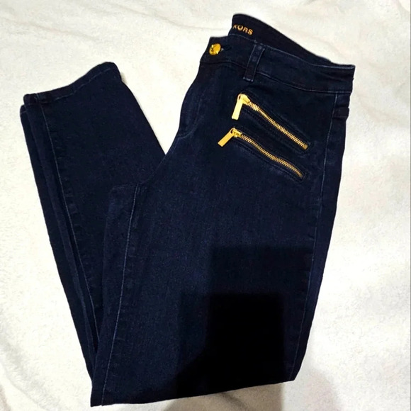 Michael kors overdyed indigo basics skinny denim jeggings size 10 - Picture 1 of 7